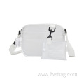 2022 Summer Clear PVC Crossbody Beach Bag Waterproof PU Sling Jelly Shoulder Bag for Girls Ladies